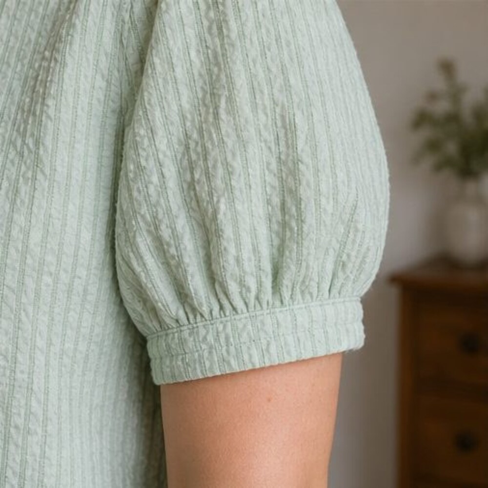 Rust Puff Sleeve Top - Picture 5 of 6